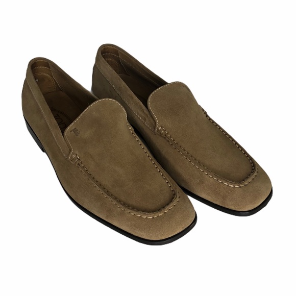 tan suede driving shoes